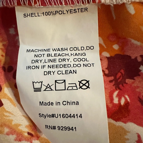 Suzanne Betro tie notch neck smock waist dress size XL - Picture 9 of 9